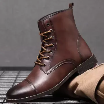 MEN'S ANKLE LEATHER BOOTS 